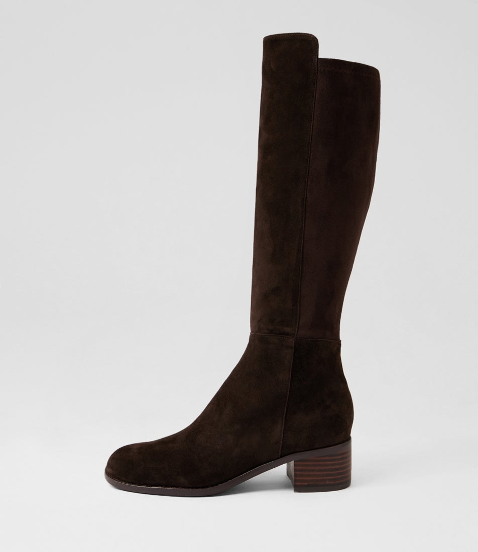 Rush Choc Suede Knee High Boots Rush Choc Suede Knee High Boots