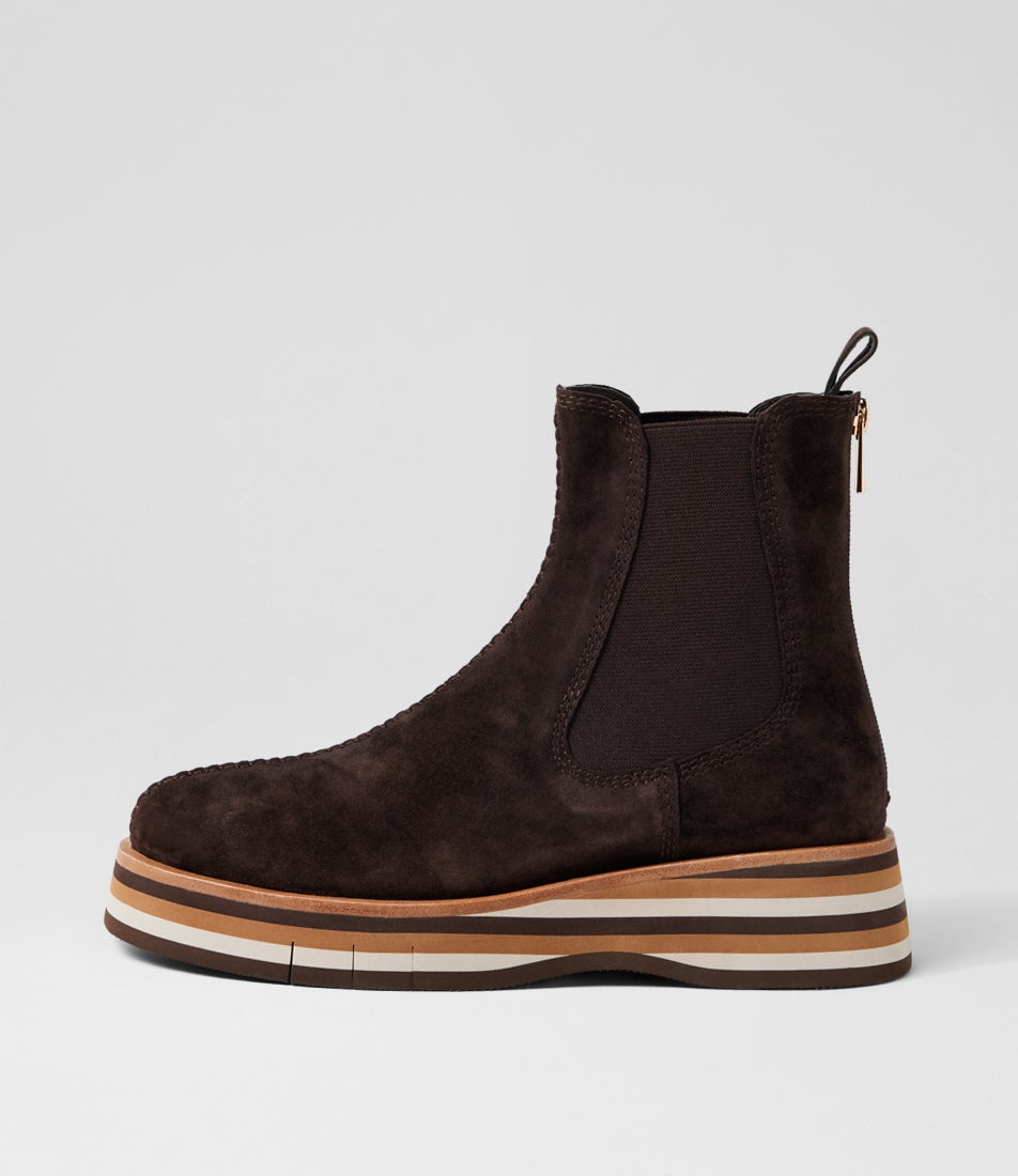 Guido Choc Tan Multi Suede Chelsea Boots