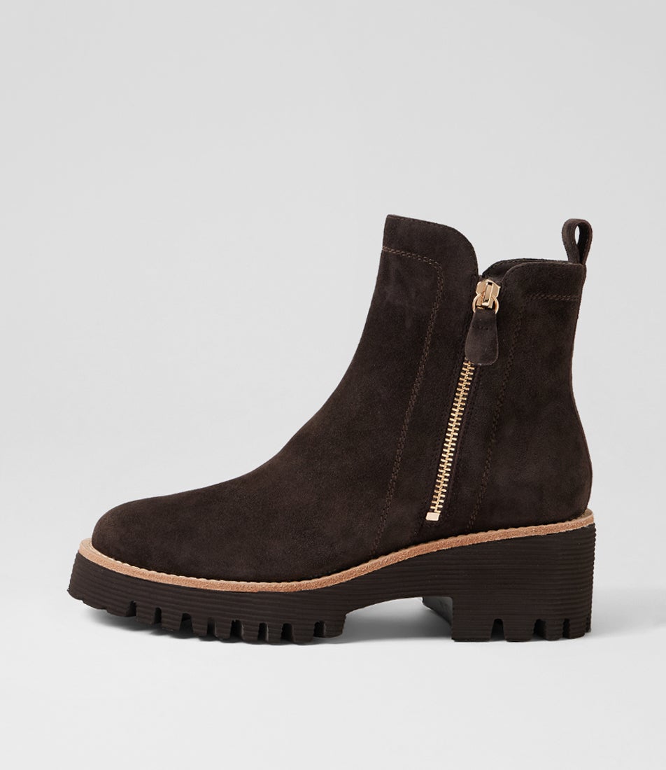 Wader Choc Suede Ankle Boots