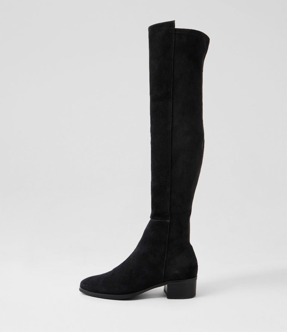 Tache Black Suede Knee High Boots Tache Black Suede Knee High Boots