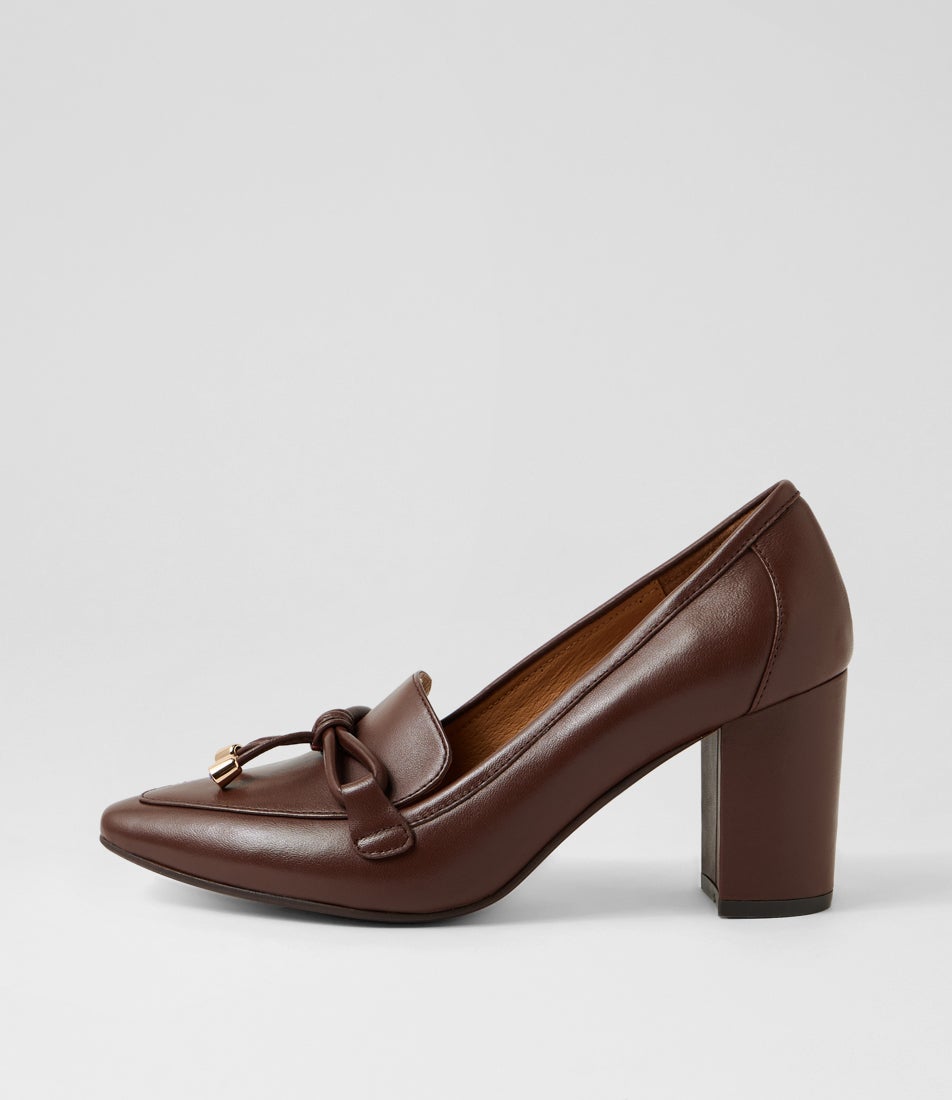 Soak Choc Leather Pump Heels Soak Choc Leather Pump Heels