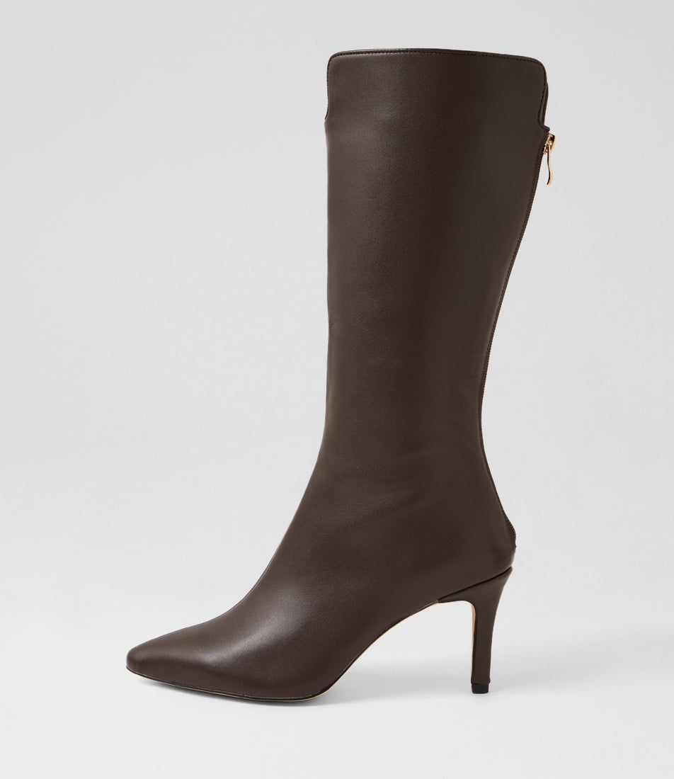 Bowee Choc Leather Calf Boots
