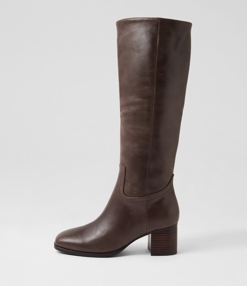 Zucker Choc Leather Knee High Boots Zucker Choc Leather Knee High Boots