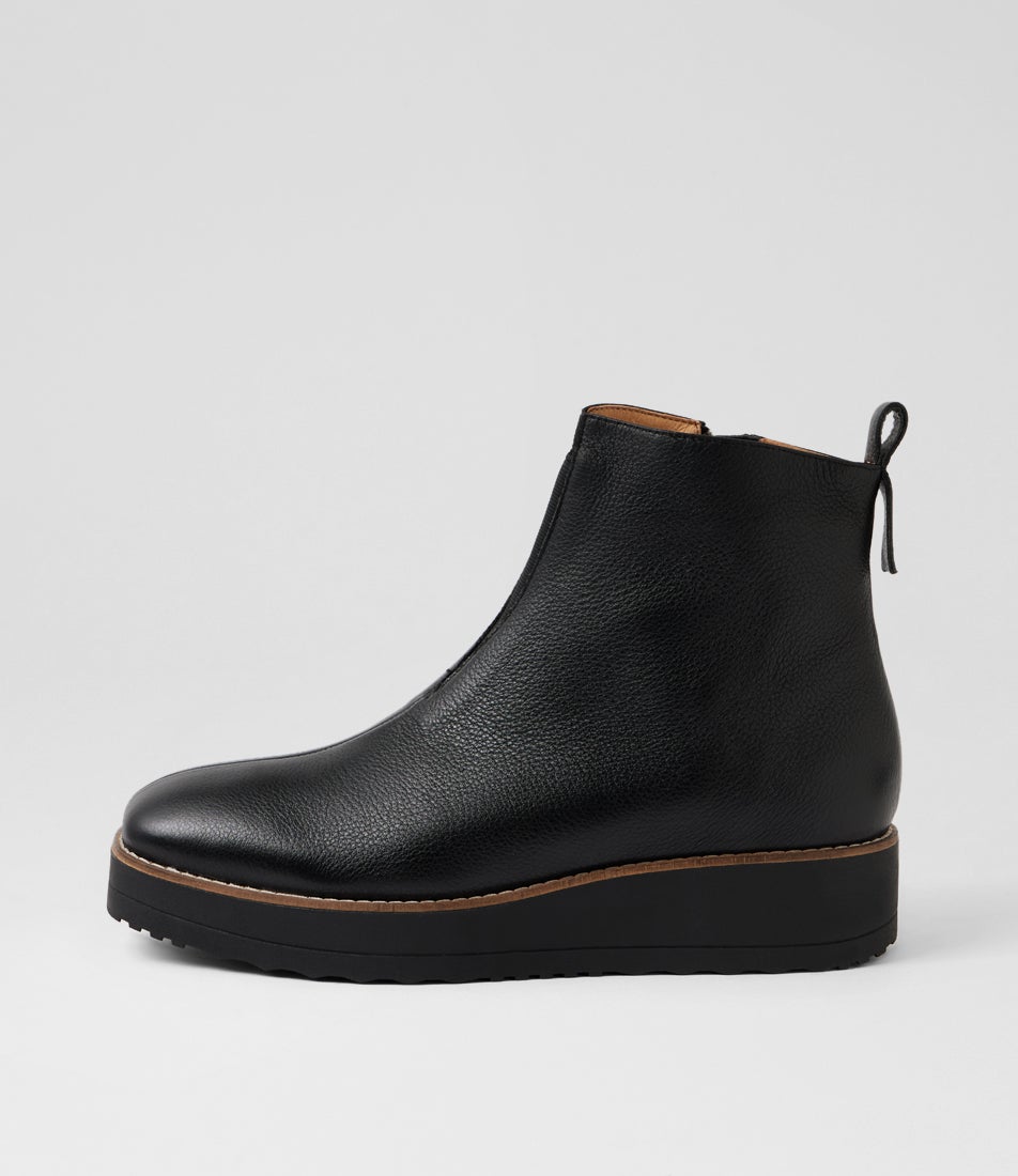 Debant Black Leather Ankle Boots Debant Black Leather Ankle Boots