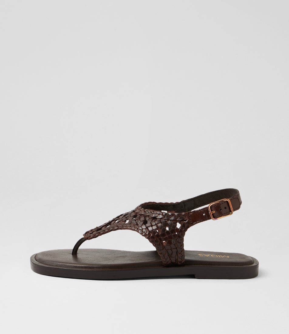 Fanzeema Dark Brown Leather Thongs Fanzeema Dark Brown Leather Thongs