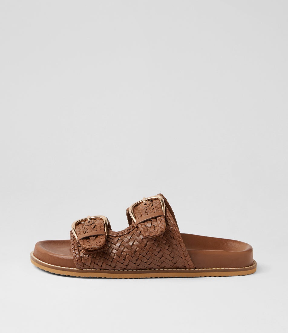 Pepsi Tan Leather Slides Pepsi Tan Leather Slides