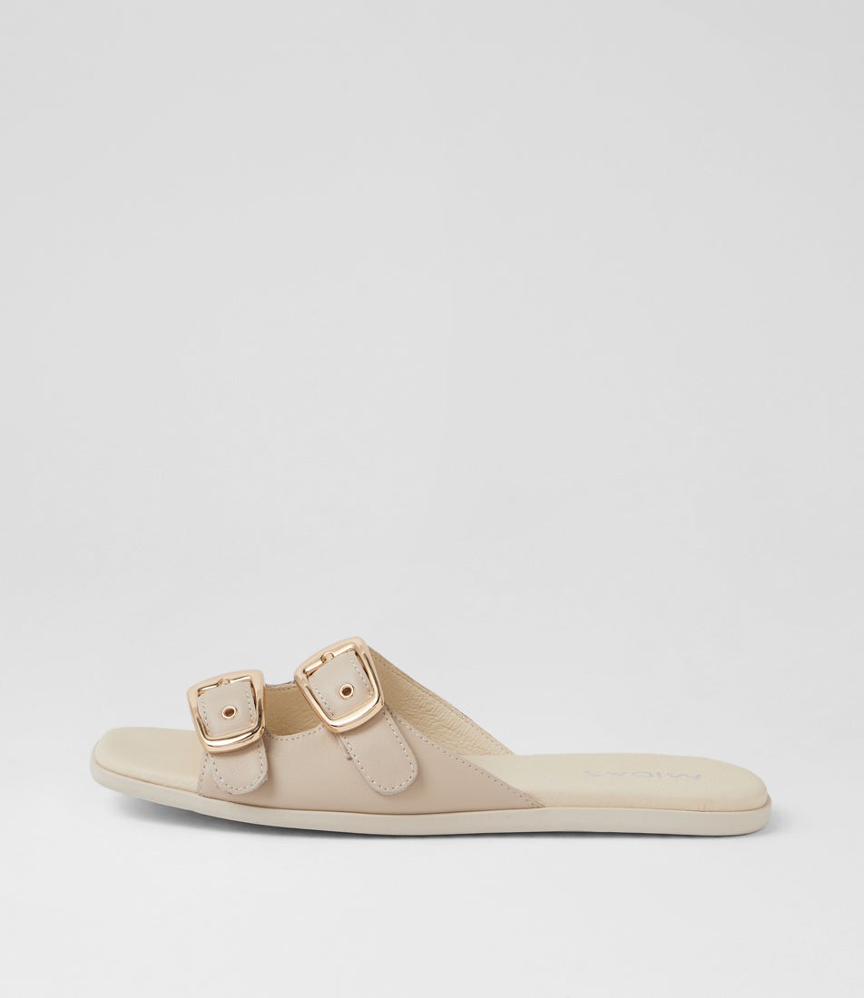Novay Vanilla Leather Slides