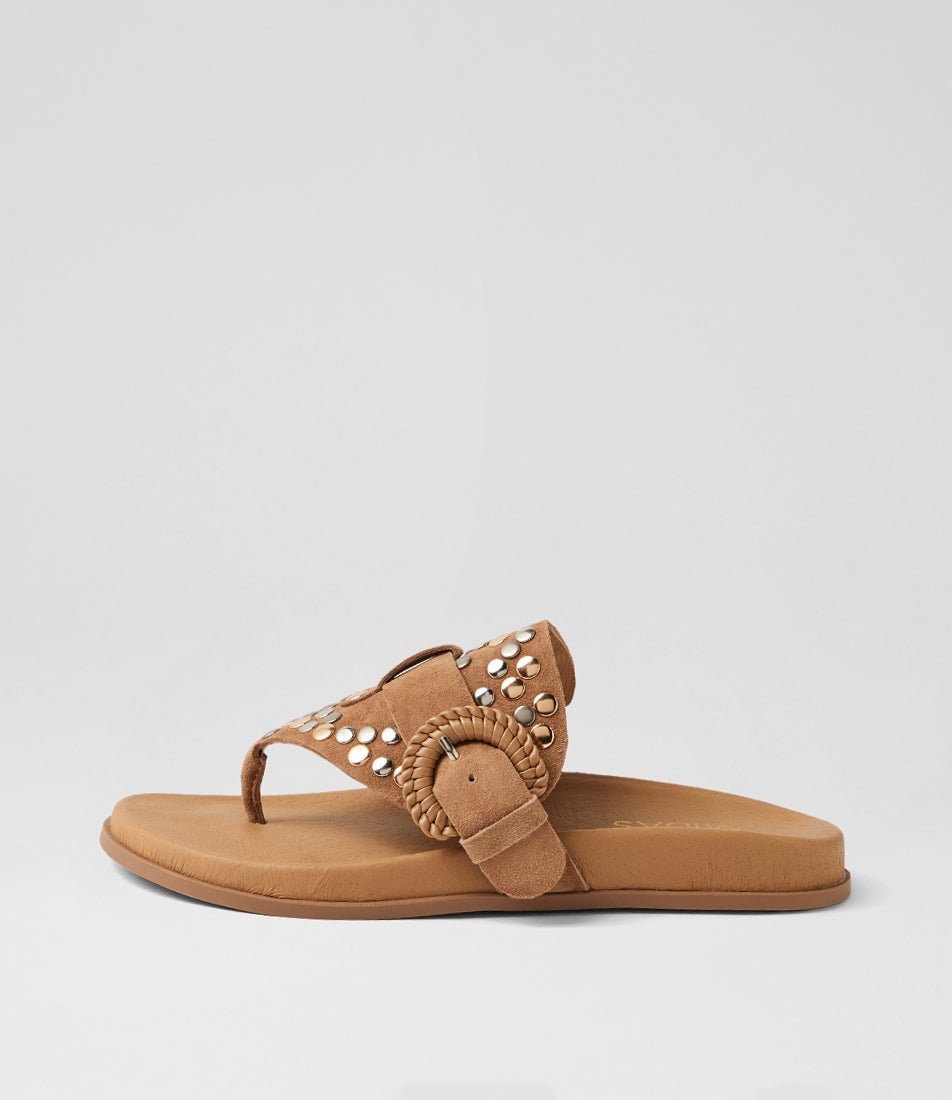 Tabu Light Choc Suede Thongs