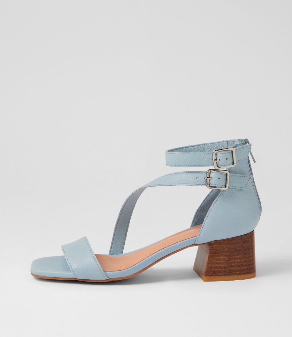 Fran Denim Leather Sandals