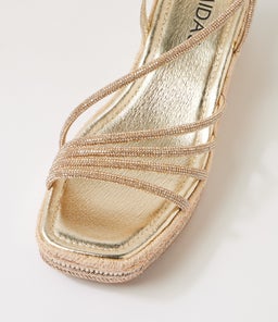 VERSUS MI PALE GOLD LEATHER JEWELS