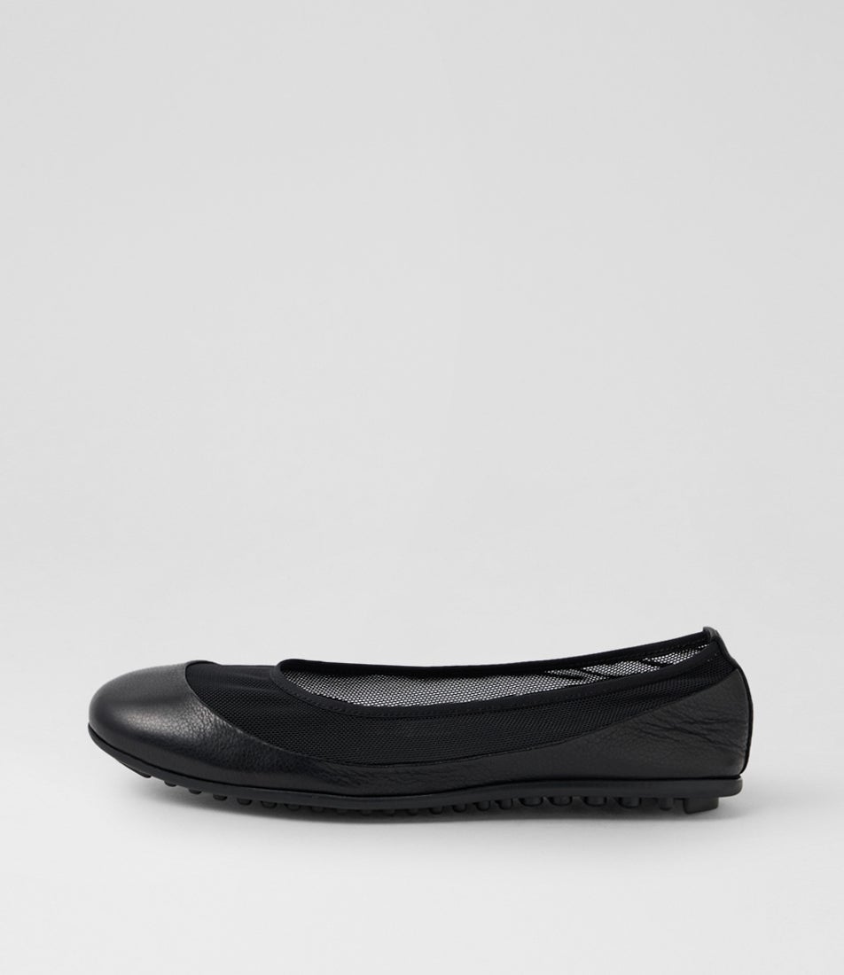Barry Black Mesh Ballet Flats