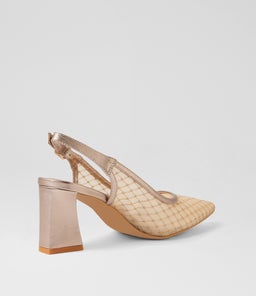 KABOB MI CHAMPAGNE LEATHER MESH