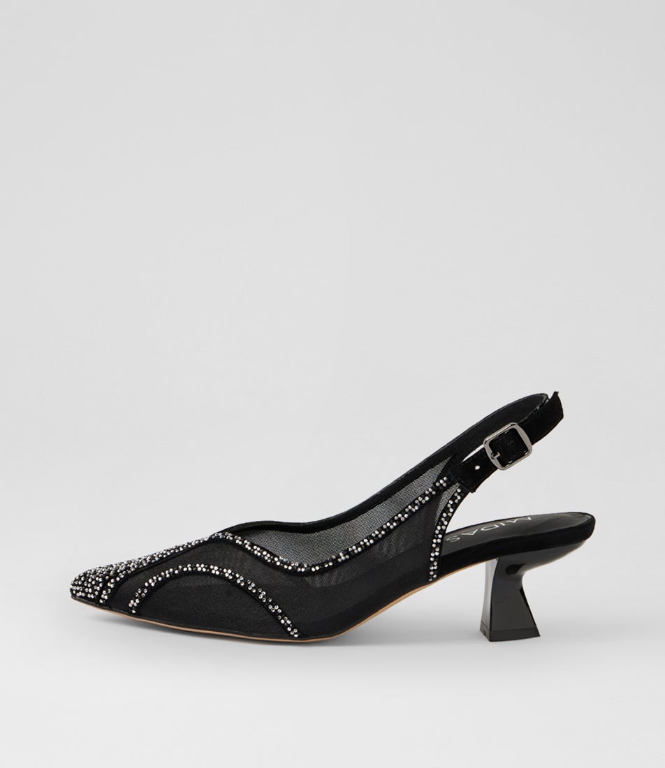 Levity Black Shimmer Multi Slingbacks