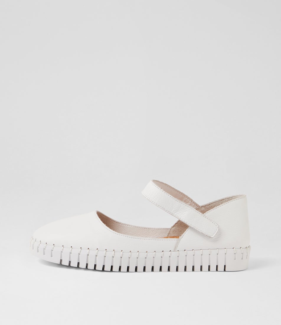 Highlife White Leather Flat Shoes Highlife White Leather Flat Shoes