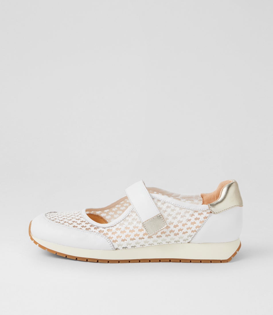 Pear White Pale Gold Multi Mary Janes