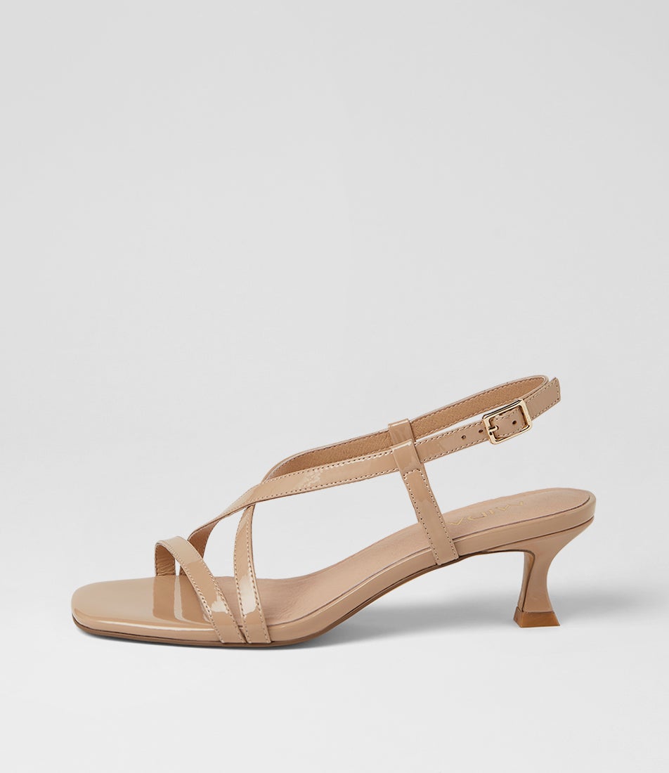 Cimbal Dark Nude Patent Leather Sandals Cimbal Dark Nude Patent Leather Sandals