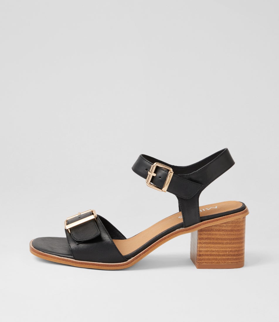 Amara Black Natural Leather Sandals