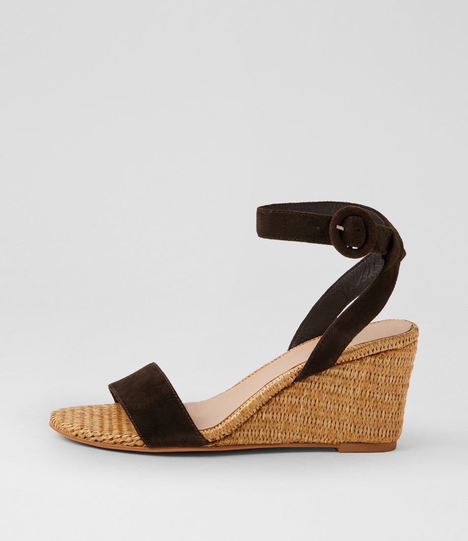 Silky Espresso Natural Suede Sandals Silky Espresso Natural Suede Sandals