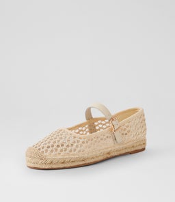 SINKI MI CREAM WOVEN LEATHER