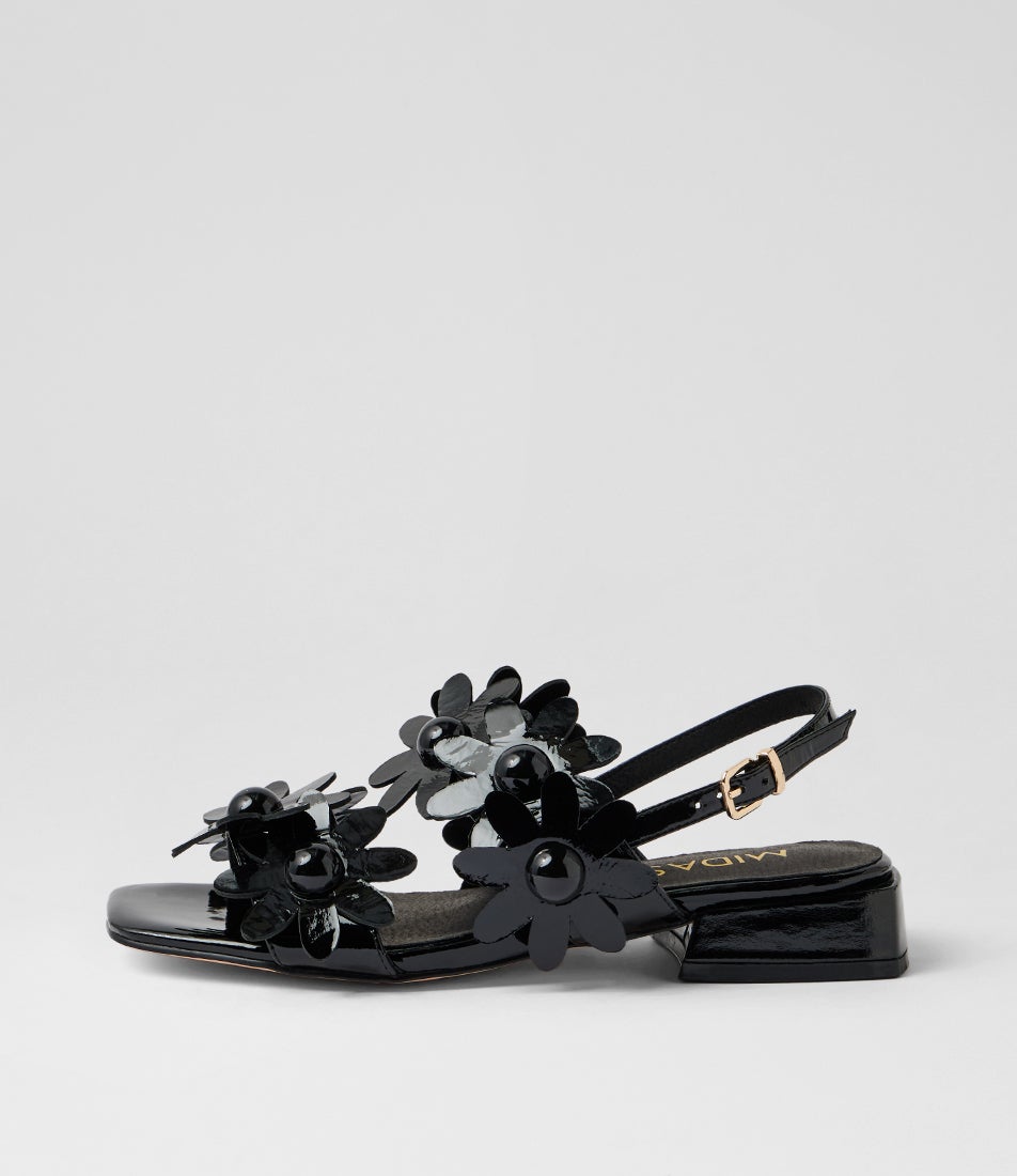 Primas Black Patent Leather Sandals Primas Black Patent Leather Sandals