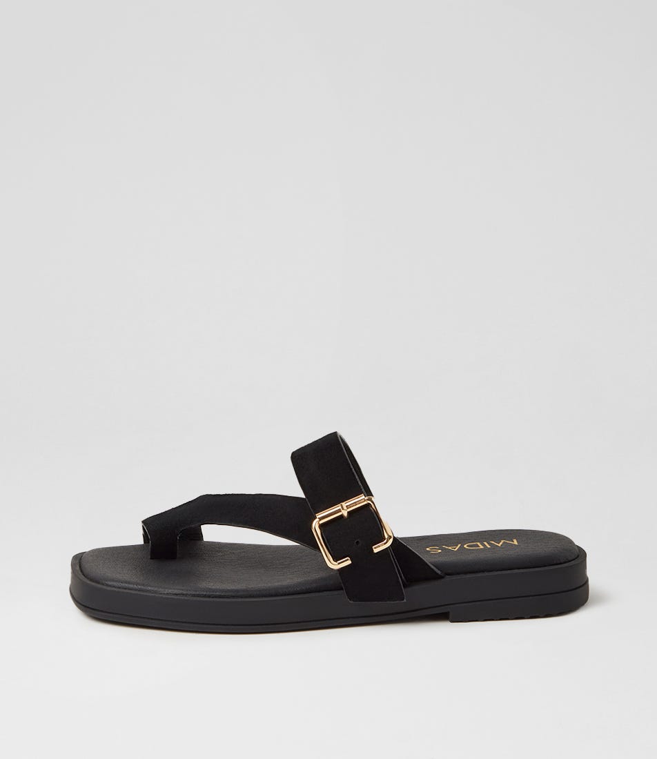 Teski Black Suede Thongs