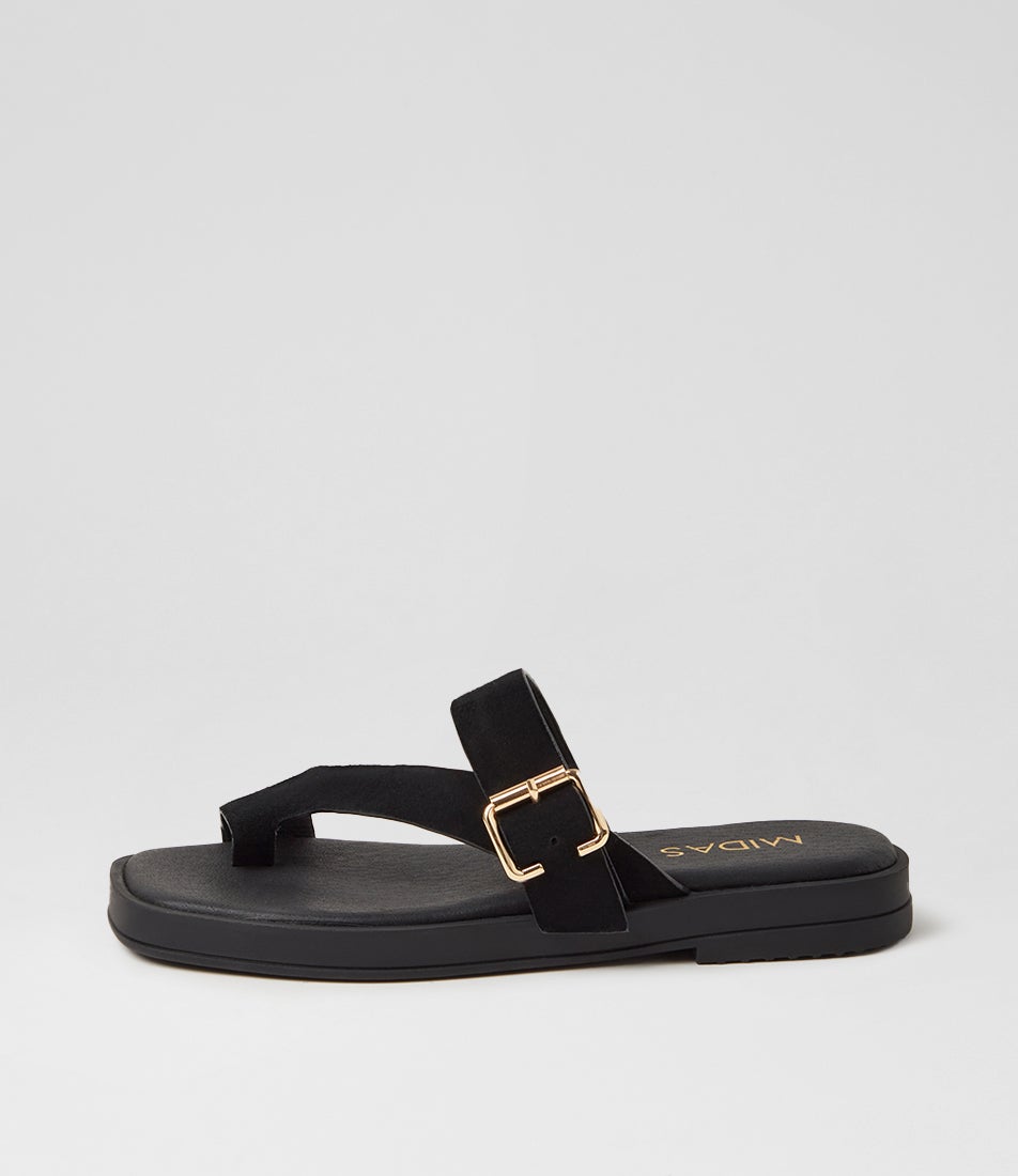 Teski Black Suede Thongs