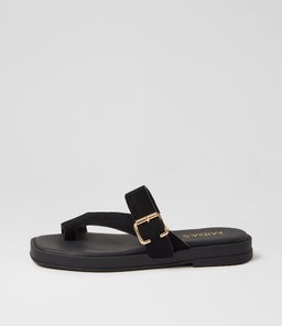 Teski Black Suede Thongs Teski Black Suede Thongs