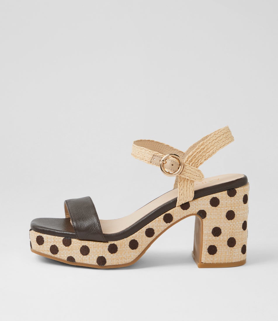 Maralou Choc Natural Multi Platform Sandals