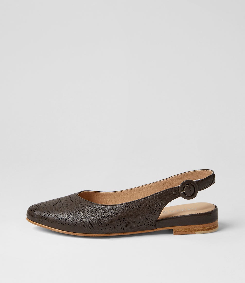 Freddy Choc Leather Slingbacks Freddy Choc Leather Slingbacks