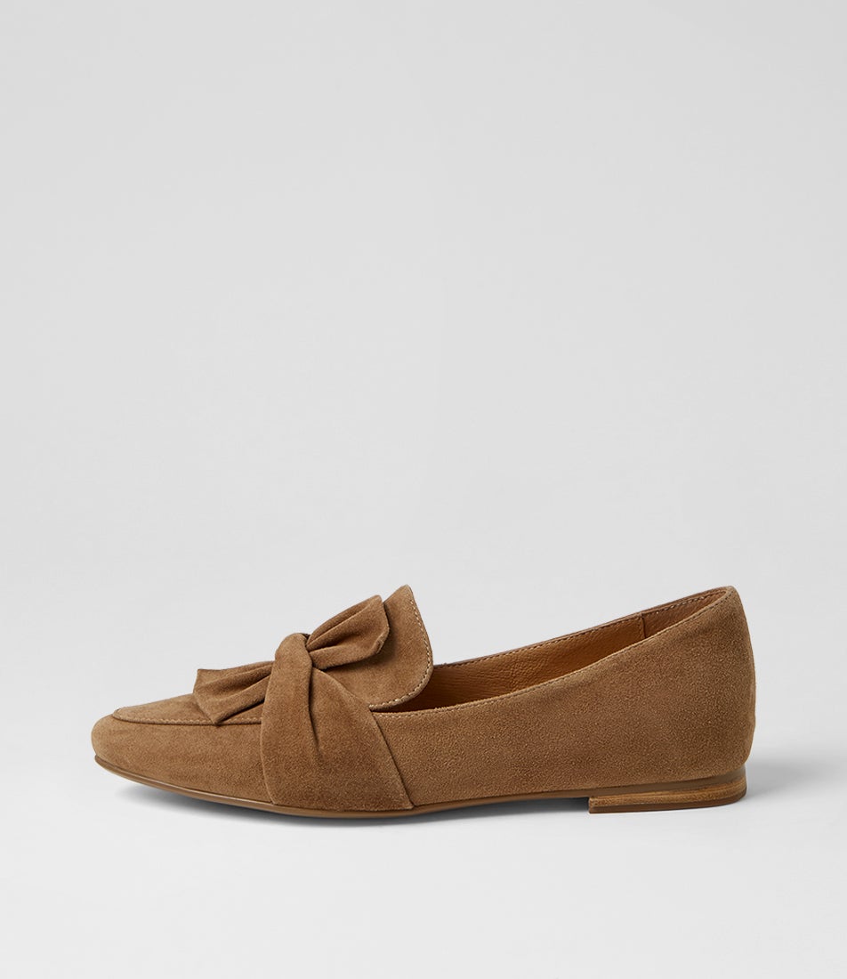 Soleil Light Choc Suede Loafers