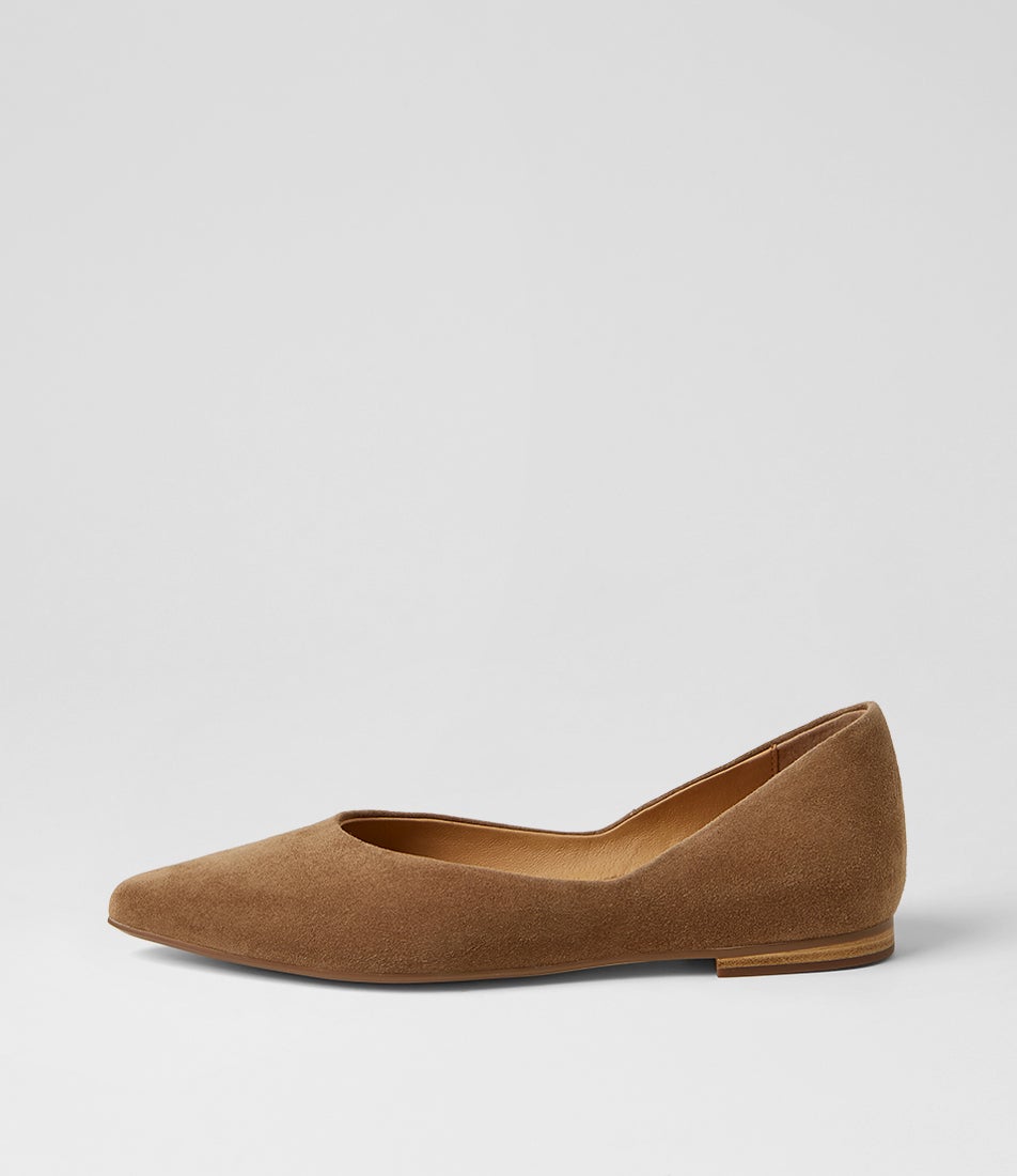 Yora Light Choc Suede Flat Shoes