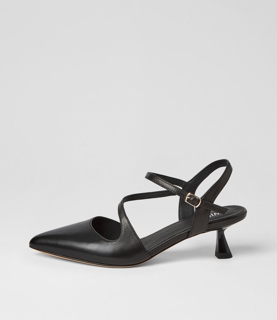 Viv Black Leather Heels Viv Black Leather Heels