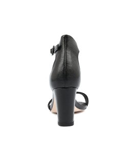 GESSIE BLACK LIZARD LEATHER