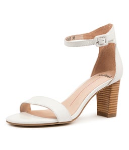 GESSIE WHITE VENEER HEEL LEATHER