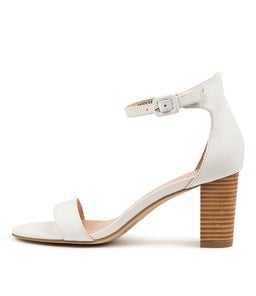 GESSIE WHITE VENEER HEEL LEATHER
