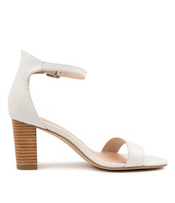 GESSIE WHITE VENEER HEEL LEATHER