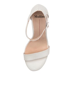 GESSIE WHITE VENEER HEEL LEATHER