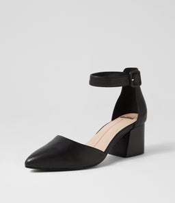 RAEMS BLACK BLACK HEEL LEATHER