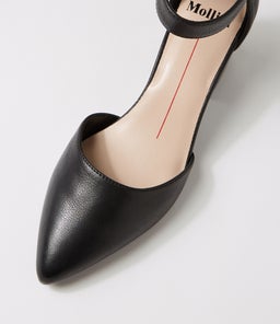 RAEMS BLACK BLACK HEEL LEATHER