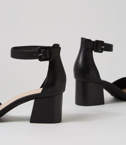 RAEMS BLACK BLACK HEEL LEATHER