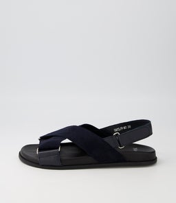 HAYLOW MO NAVY BLACK SOLE LEATHER SUEDE