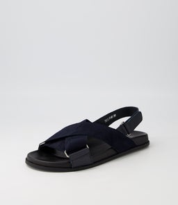 HAYLOW MO NAVY BLACK SOLE LEATHER SUEDE