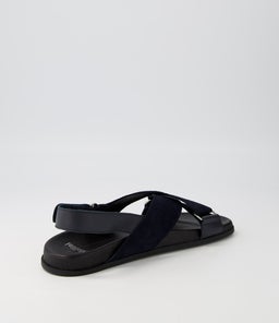 HAYLOW MO NAVY BLACK SOLE LEATHER SUEDE