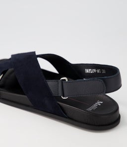 HAYLOW MO NAVY BLACK SOLE LEATHER SUEDE