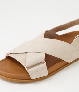 HAYLOW MO STONE DK TAN SUEDE LEATHER