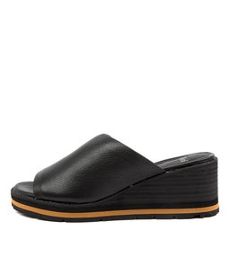 NISSUE MO BLACK BLACK HEEL LEATHER