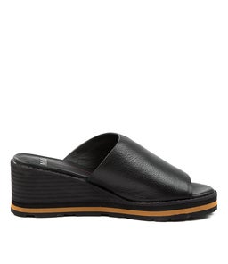 NISSUE MO BLACK BLACK HEEL LEATHER