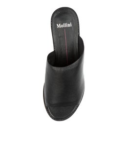 NISSUE MO BLACK BLACK HEEL LEATHER