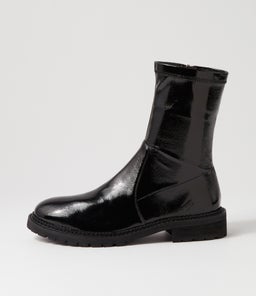 ROYALTY MO BLACK STRETCH PATENT PU