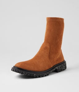 ROYALTY MO TAN BLACK SPECKLE SOLE STRETCH MICROSUEDE